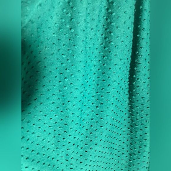 Anthropologie W5 Green Swiss Dot Button-up Blouse Top Puff Sleeve Women's M - Picture 3 of 7